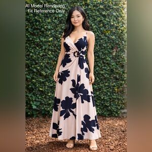 NWT Hutch Anthropologie Petite Floral Wrap Maxi Wedding Guest Dress SP